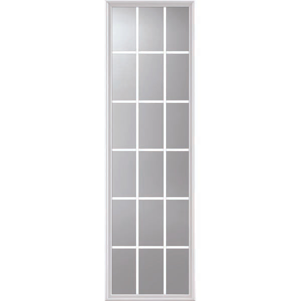 ODL Impact Resistant 18 Light - 5/8 Internal Grille Low-E Door Glass - 24" x 82" Frame Kit