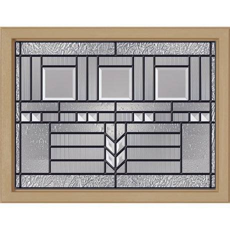 ODL Oak Park Door Glass - 23.313" x 17.938" Craftsman Frame Kit