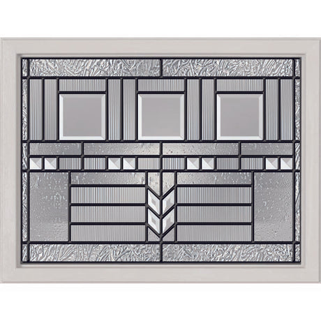 ODL Oak Park Door Glass - 23.313" x 17.938" Craftsman Frame Kit